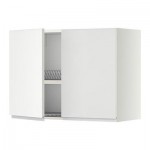 МЕТОД Навесной шкаф с посуд суш/2 дврц - 80x60 см, Нодста белый/алюминий, белый МЕТОД Навесной шкаф с посуд суш/2 дврц - 80x60 см, Нодста белый/алюминий, белый