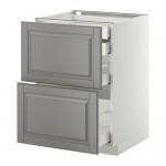 МЕТОД / МАКСИМЕРА Напл шк 2 фрнт/2низ/1срд/1 выс ящ - белый, Будбин серый, 60x60 см МЕТОД / МАКСИМЕРА Напл шк 2 фрнт/2низ/1срд/1 выс ящ - белый, Будбин серый, 60x60 см