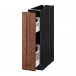 МЕТОД Напол шкаф/выдв внутр элем - под дерево черный, Филипстад коричневый МЕТОД Напол шкаф/выдв внутр элем - под дерево черный, Филипстад коричневый