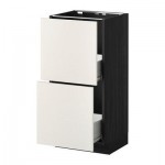 МЕТОД / ФОРВАРА Напольный шкаф с 2 ящиками - 40x37 см, Веддинге белый, под дерево черный МЕТОД / ФОРВАРА Напольный шкаф с 2 ящиками - 40x37 см, Веддинге белый, под дерево черный