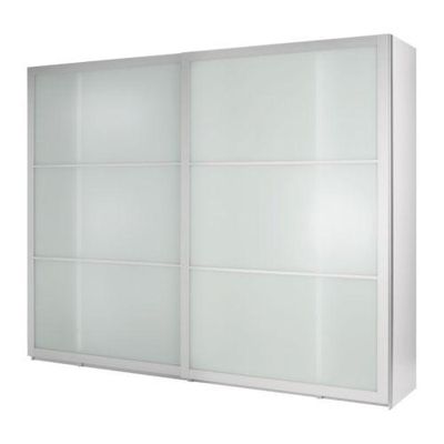 ПАКС Гардероб с раздвижными дверьми - белый, 250x43x236 см