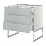МЕТОД / ФОРВАРА Напольн шкаф 3фронт пнл/2низ/2ср ящ - 80x60x60 см, Веддинге серый, белый МЕТОД / ФОРВАРА Напольн шкаф 3фронт пнл/2низ/2ср ящ - 80x60x60 см, Веддинге серый, белый