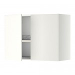 METOD навесной шкаф с посуд суш/2 дврц белый/Хэггеби белый 80x38.6x60 cm