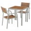 ШЭЛЛАНД Садовый стол и 2 легких кресла - Шэлланд светло-коричневый/светло-серый
