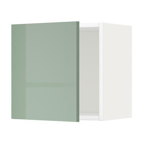 МЕТОД Шкаф навесной - белый, Калларп глянцевый светло-зеленый, 40x40 см