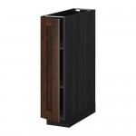 МЕТОД Напольный шкаф с полками - под дерево черный, Эдсерум под дерево коричневый, 20x60 см МЕТОД Напольный шкаф с полками - под дерево черный, Эдсерум под дерево коричневый, 20x60 см