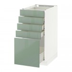 МЕТОД / ФОРВАРА Напольный шкаф с 5 ящиками - белый, Калларп глянцевый светло-зеленый, 40x60 см МЕТОД / ФОРВАРА Напольный шкаф с 5 ящиками - белый, Калларп глянцевый светло-зеленый, 40x60 см