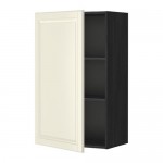 МЕТОД Шкаф навесной с полкой - под дерево черный, Будбин белый с оттенком, 60x100 см