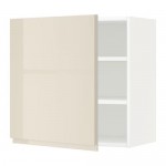 МЕТОД Шкаф навесной с полкой - белый, Воксторп глянцевый светло-бежевый, 60x60 см МЕТОД Шкаф навесной с полкой - белый, Воксторп глянцевый светло-бежевый, 60x60 см