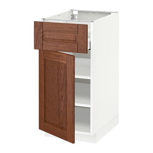 МЕТОД / МАКСИМЕРА Напольный шкаф с ящиком/дверью - белый, Филипстад коричневый, 40x60 см МЕТОД / МАКСИМЕРА Напольный шкаф с ящиком/дверью - белый, Филипстад коричневый, 40x60 см