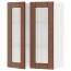МЕТОД Навесной шкаф с полками/2 стекл дв - белый, Филипстад коричневый, 60x80 см