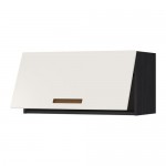 МЕТОД Горизонтальный навесной шкаф - 80x40 см, Мэрста белый, под дерево черный