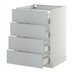 МЕТОД / МАКСИМЕРА Напольн шкаф 4 фронт панели/4 ящика - 60x60 см, Веддинге серый, белый МЕТОД / МАКСИМЕРА Напольн шкаф 4 фронт панели/4 ящика - 60x60 см, Веддинге серый, белый