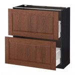 МЕТОД / МАКСИМЕРА Напольный шкаф с 2 ящиками - под дерево черный, Филипстад коричневый, 80x37 см МЕТОД / МАКСИМЕРА Напольный шкаф с 2 ящиками - под дерево черный, Филипстад коричневый, 80x37 см