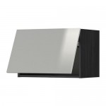 МЕТОД Горизонтальный навесной шкаф - под дерево черный, Гревста нержавеющ сталь, 60x40 см МЕТОД Горизонтальный навесной шкаф - под дерево черный, Гревста нержавеющ сталь, 60x40 см