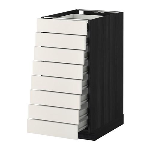 МЕТОД / ФОРВАРА Наполн шкаф 8 фронт/8 низк ящиков - под дерево черный, Веддинге белый, 40x60 см МЕТОД / ФОРВАРА Наполн шкаф 8 фронт/8 низк ящиков - под дерево черный, Веддинге белый, 40x60 см