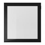 GLASSVIK стеклянная дверь черный/прозрачное стекло 60x64 cm