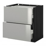 МЕТОД / ФОРВАРА Наполн шк 2 фрнт/3 средн ящ - под дерево черный, Гревста нержавеющ сталь, 80x60 см МЕТОД / ФОРВАРА Наполн шк 2 фрнт/3 средн ящ - под дерево черный, Гревста нержавеющ сталь, 80x60 см