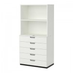 ГАЛАНТ Комбинация для хранения с ящиками - белый