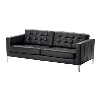 Karlstad Sofa Bed 3 Black Granite, Ikea Karlstad Leather Sofa