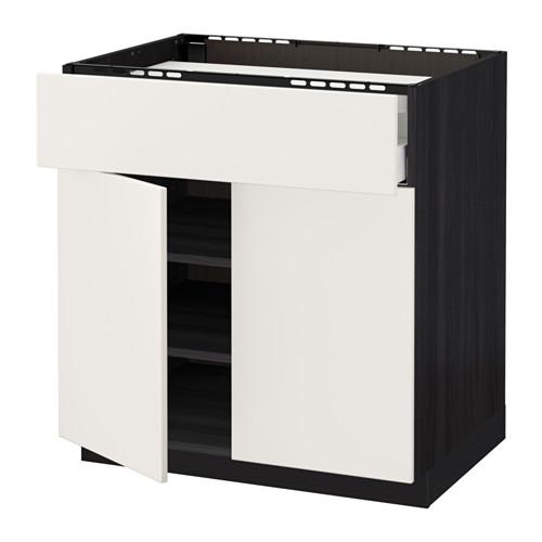 МЕТОД / МАКСИМЕРА Нплн шк д/врч пнл/ящ/плк/2дв - под дерево черный, Веддинге белый, 80x60 см МЕТОД / МАКСИМЕРА Нплн шк д/врч пнл/ящ/плк/2дв - под дерево черный, Веддинге белый, 80x60 см