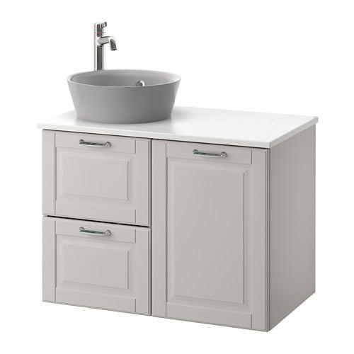 ГОДМОРГОН/ТОЛКЕН / КАТТЕВИК Шкаф со столешницей 40см раковина - Кашён светло-серый ГОДМОРГОН/ТОЛКЕН / КАТТЕВИК Шкаф со столешницей 40см раковина - Кашён светло-серый