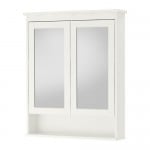 ХЕМНЭС Зеркальный шкаф с 2 дверцами - белый, 83x16x98 см