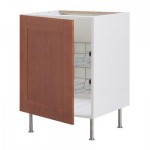 ФАКТУМ Напольный шкаф с проволочн ящиками - Эдель классический коричневый, 40 см