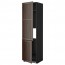 МЕТОД Высокий шкаф д/холод/мороз/2дверцы - под дерево черный, Эдсерум под дерево коричневый