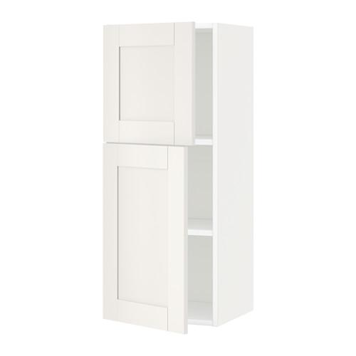 МЕТОД Навесной шкаф с полками/2дверцы - белый, Сэведаль белый, 40x100 см МЕТОД Навесной шкаф с полками/2дверцы - белый, Сэведаль белый, 40x100 см