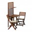 ÄPPLARÖ панель+стол+2 стула коричневая морилка/Холло бежевый