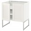 МЕТОД Напол шкаф с полками/2двери - белый, Сэведаль белый, 80x60x60 см