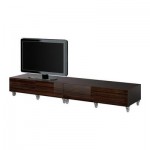 БЕСТО Скамья с колесиками - черно-коричневый/глянцевый коричневый БЕСТО Скамья с колесиками - черно-коричневый/глянцевый коричневый