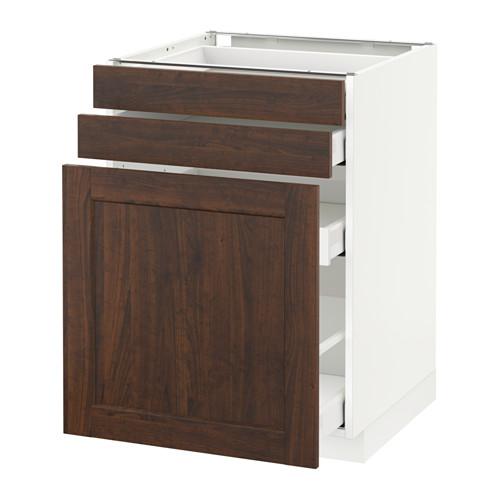 МЕТОД / МАКСИМЕРА Нплн шк с вдв мдл/2 фрнт - белый, Эдсерум под дерево коричневый, 60x60 см