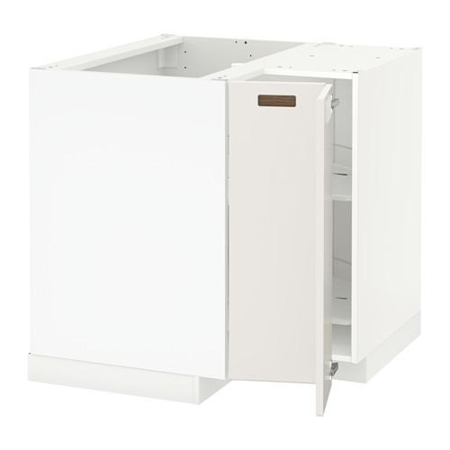 МЕТОД Угл напольн шкаф с вращающ секц - Мэрста левосторонний белый, белый