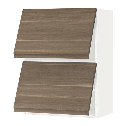 МЕТОД Навесной шкаф/2 дверцы, горизонтал - белый, Воксторп под грецкий орех, 60x80 см МЕТОД Навесной шкаф/2 дверцы, горизонтал - белый, Воксторп под грецкий орех, 60x80 см