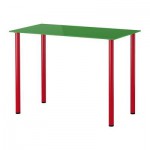 ГЛАСХОЛЬМ/АДИЛЬС Стол - стекло зеленый/красный ГЛАСХОЛЬМ/АДИЛЬС Стол - стекло зеленый/красный