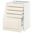 МЕТОД / МАКСИМЕРА Напольный шкаф с 5 ящиками - белый, Будбин белый с оттенком, 60x60 см