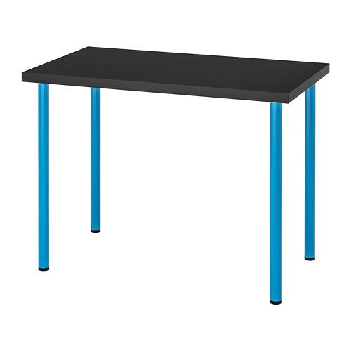 ADILS/LINNMON стол черно-коричневый/синий 60x74 cm