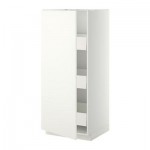 МЕТОД / МАКСИМЕРА Высокий шкаф с ящиками - 60x60x140 см, Хэггеби белый, белый
