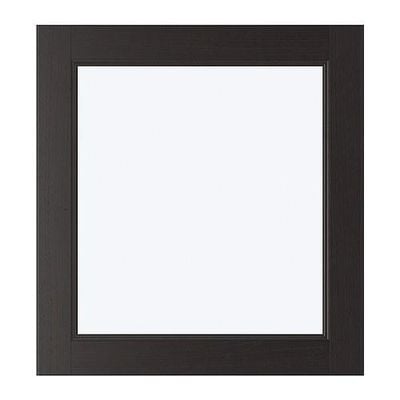 БЕСТО ВАССБО Стеклянная дверь - черно-коричневый, 60x64 см
