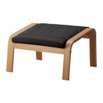 ПОЭНГ Табурет для ног - Гранон черный, дубовый шпон ПОЭНГ Табурет для ног - Гранон черный, дубовый шпон