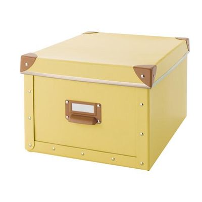 ФЬЕЛЛА Коробка с крышкой - 27x35x20 см, желтый