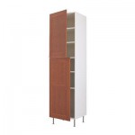 ФАКТУМ Высок шкаф с полками - Эдель классический коричневый, 40x233 см