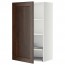 МЕТОД Шкаф навесной с сушкой - белый, Эдсерум под дерево коричневый, 60x100 см