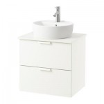 ГОДМОРГОН/АЛДЕРН / ТОРНВИКЕН Шкаф п-раковину/столешн45/раковина - белый, белый