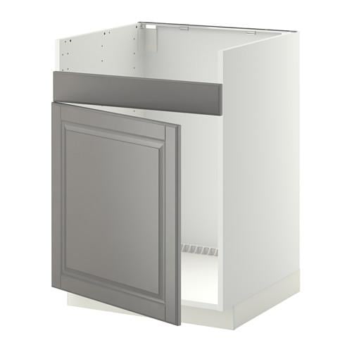 METOD напольный шкаф для мойки ХАВСЕН белый/Будбин серый 60x61.9x88 cm