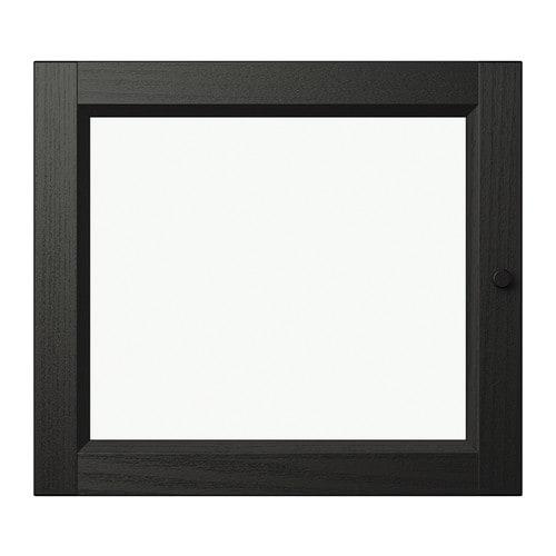 ОКСБЕРГ Стеклянная дверь - черно-коричневый ОКСБЕРГ Стеклянная дверь - черно-коричневый