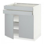 МЕТОД / ФОРВАРА Напольный шкаф/2дверцы/2ящика - Веддинге серый, белый МЕТОД / ФОРВАРА Напольный шкаф/2дверцы/2ящика - Веддинге серый, белый