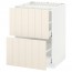 МЕТОД / МАКСИМЕРА Напольн шкаф/2фронт пнл/3ящика - белый, Хитарп белый с оттенком, 60x60 см